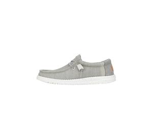 HEYDUDE Wally Elevated Basics - Zapatos Estilo Mocasín para Hombre, Grey/White, 43