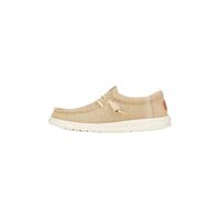 HEYDUDE Wally Elevated Basics - Zapatos Estilo Mocasín para Hombre, Khaki/White, 42