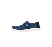 HEYDUDE Wally Elevated Basics - Zapatos Estilo Mocasín para Hombre, Navy/White, 41