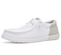 HEYDUDE Wally Funk Mesh Split para hombre, Blanco/Gris, 42 EU