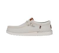 HEYDUDE Wally Funk Nylon Craft - Zapatos Estilo Mocasín para Hombre, Stone White, 42