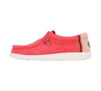 HEYDUDE Wally Jute - Zapatos Estilo Mocasín para Hombre, Claret Red/Silver Birch, 42