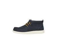 HEYDUDE Wally Mid Waxed Canvas - Botas para Hombre, Navy, 42