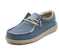 HEYDUDE - Wally Sox Stitch - Zapatos de hombre Slip-On - Mocasines, Azul (Blue Night), 43 EU