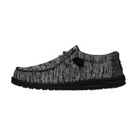 HEYDUDE Wally Sport Knit - Zapatos Estilo Mocasín para Hombre, Black/Black, 41