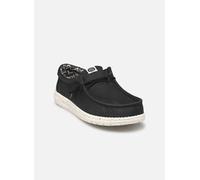 HEYDUDE Wally Canvas - Zapatos Estilo Mocasín para Hombre, Black/White, 43