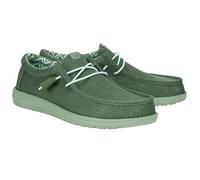 HEYDUDE Wally Stretch Canvas - Zapatos Estilo Mocasín para Hombre, Duck Green/Iceberg Green, 45