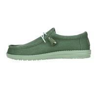 HEYDUDE Wally Stretch Canvas - Zapatos Estilo Mocasín para Hombre, Duck Green/Iceberg Green, 45