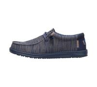 HEYDUDE - Wally Stretch Canvas, Zapatos sin Cordones para Hombre, Blazer Azul Marino, 44