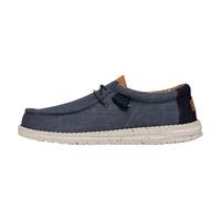 HEYDUDE Wally Washed Canvas - Zapatos Estilo Mocasín para Hombre, Navy, 46