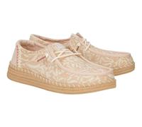 HEYDUDE Wendy Alpargatas Retro Palm, zapatos mocasines Fashion Moda Casual, Pale Pink White, 38 EU