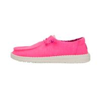 HEYDUDE - Wendy Canvas - Zapatos Estilo Mocasín para Mujer, Neon Pink, 41