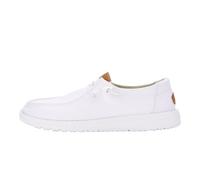 HEYDUDE - Wendy Canvas - Zapatos Estilo Mocasín para Mujer, White, 41