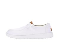 HEYDUDE - Wendy Canvas - Zapatos Estilo Mocasín para Mujer, White, 42