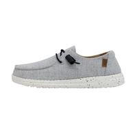 HEYDUDE Wendy Chambray - Zapatos Estilo Mocasín para Mujer, White Blue, 40