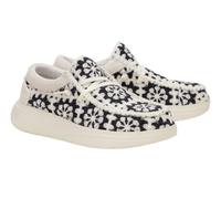 HEYDUDE Wendy Comf Cottage Crochet, zapatos mocasines a la moda casual, Black Multi, 39 EU