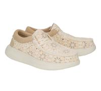 HEYDUDE Wendy Comf Cottage Crochet, zapatos mocasines a la moda casual, Tan Multi, 36 EU