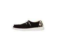 HEYDUDE Wendy Leopard - Zapatos Estilo Mocasín para Mujer, Black/Leopard, 40