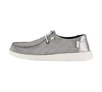 HEYDUDE Wendy Metallic Sparkle - Zapatos Estilo Mocasín para Mujer, Charcoal, 36