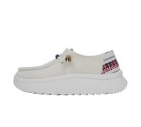 HEYDUDE, Wendy Peak Baja Stripe Mujer, Blanco, 39.5 EU
