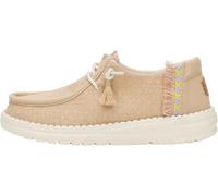 HEYDUDE Wendy Perf Canvas - Zapatos mocasines a la moda y casuales, Crema irlandesa, 36 EU
