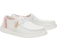 HEYDUDE Wendy Perf Canvas - Zapatos mocasines a la moda y casuales, Egret White, 39 EU