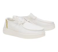 HEYDUDE Wendy Rise Perf Canvas, Zapatos, Slip-On, Mocasines, Moda Casual Fashion, Color blanco., 40 EU