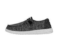 HEYDUDE Wendy Sport Knit - Zapatos Estilo Mocasín para Mujer, Black/White, 40