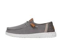 HEYDUDE Wendy Washed Canvas - Zapatos Estilo Mocasín para Mujer, Grey, 41