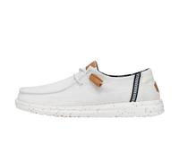 HEYDUDE Wendy Washed Canvas - Zapatos Estilo Mocasín para Mujer, White, 38