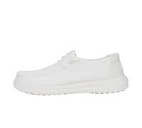 HEYDUDE Wendy Work CE - Mocasines sin cordones para mujer, zapatos de trabajo ligeros con certificación CE, suela impermeable y antideslizante, Blanco, 39 EU