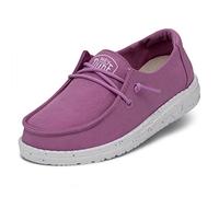 HEYDUDE Wendy Youth Slub Canvas, Moc Toe Shoes, Morado, 33 EU