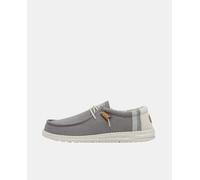 HeyDude Zapatos cordones Wally Break Stitch hombre en textil suela ultraligera. Gris 46
