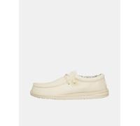 HEYDUDE Wally Canvas - Zapatos Estilo Mocasín para Hombre, Stone White, 40