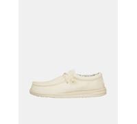 HEYDUDE Wally Canvas - Zapatos Estilo Mocasín para Hombre, Stone White, 43