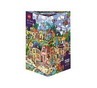 Heye 29744 - Triángulo Puzzle, Happy Town Triangulares 1.500 Partes, Rita Berman, Multicolor