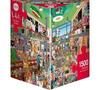 Heye Record Store: 1500 Piezas | Tienda de discos con clásicos de vinilo, aficionados a la música y escenas llenas de detalles, 80 x 60 cm