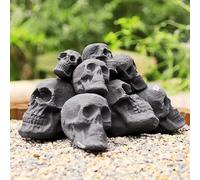 heyfurni 12 troncos de cerámica ignífugos surtidos para hoguera de piedra,esqueletos de gas para hoguera,fogata,decoración de Halloween,hogueras al aire libre,carbón,tamaño mini