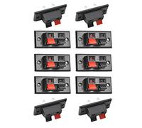 Heyiarbeit 100 V, 45 mm x 21 mm, conector de 2 vías, conector de liberación de presión, bloque de terminales, bocina, 10 unidades