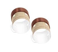 Heyiarbeit 2 bobinas de voz de woofer de 25,5 mm, aluminio blanco, 4 capas, alambre de cobre redondo con ventilación vocal para reparación de audio de altavoces de graves