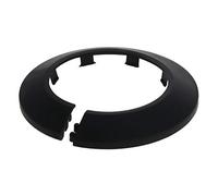 Heyiarbeit Ajuste 2.5 "diámetro brida tubería de agua cubierta decoración negro tubo radiador PP plástico 64mm collar de escudete para pared tubo decoración