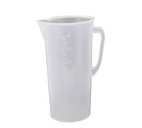 Heyiarbeit Jarra de mezcla graduada de plástico de 3 litros (3000 ml), taza de vertido, mezcla de pintura, laboratorio, líquidos de cocina, 3 cuartos de galón, 0.75 galones, 1 unidad