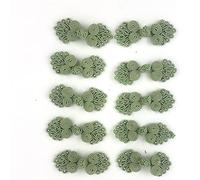 Heyiwell 10 pares de cierres de botón de ranas chinas con cierre de gancho y ojo, botones de cierre chinos para coser disfraces de novia Cheongsam, decoración del hogar, 60 x 20 mm, verde oliva