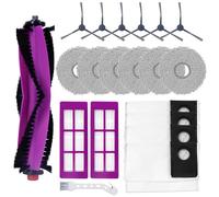 Heykewi 20 Kit de accesorios para Eureka J15 Pro Ultra repuestos de aspiradora robot, 1 Cepillos Principales, 6 Cepillos Laterales, 6 Toallitas, 4 Bolsas para el polvo, 2 Filtros,1 Cepillo de limpieza