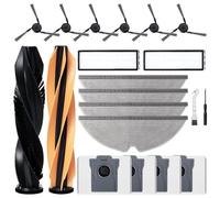 Heykewi Juego de accesorios para robot aspirador dreame D20 Pro Plus, 2 cepillos principales, 6 cepillos laterales, 2 filtros, 4 toallitas, 4 bolsas de polvo, 1 cepillo de limpieza, 1 destornillador