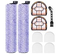 Heykewi Rodillo de cepillo de repuesto y Filtros HEPA para Shark WDB1F2 para HydroVac XL 3-in-1 Aspiradora, 2 Rodillo de cepillo, 4 Filtros esponja, 2 Caja Filtros, 1 Cepillo de limpieza