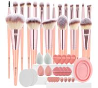 HEYMKGO Pinceles Maquillaje 43Pcs Brochas de Maquillaje con Estuche Cerdas Sintéticas Brocha Base Maquillaje Colorete Corrector Ojeras Pinceis Maquilhagem Cepillo Cejas Beauty Blender