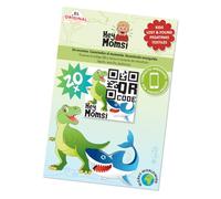 HeyMomsi | Niño perdido, encontrado en 60 seg | Adhesivos QR para ropa | Escanea y videollamada | 20 pegatinas