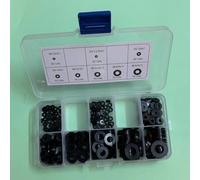 HeyNana Arandelas de Plástico Negro, 350 Piezas, Kit Surtido M2-M8, Arandelas Planas de Nylon