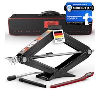 HEYNER® Gato hidráulico de Tijera de 2 toneladas, Incluye carraca y Bolsa, manivela y Revestimiento de Goma de Acero aleado, Recomendado para SUV y SUV